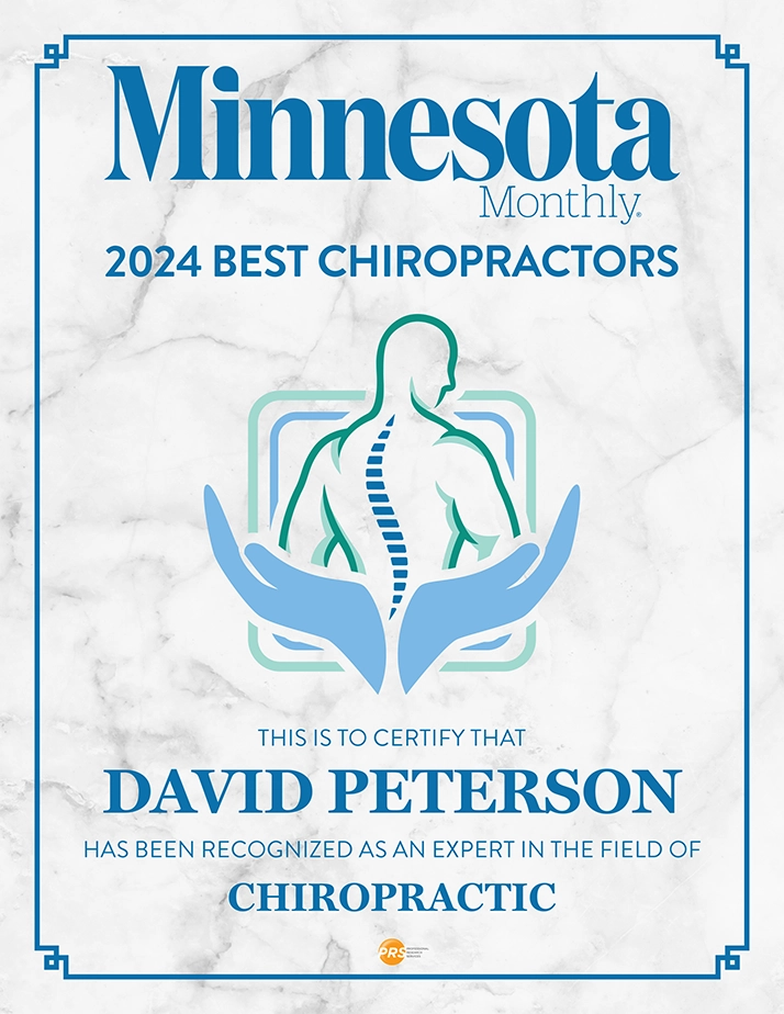 Chiropractic Woodbury MN Best Chiropractor Award 2024 David Peterson